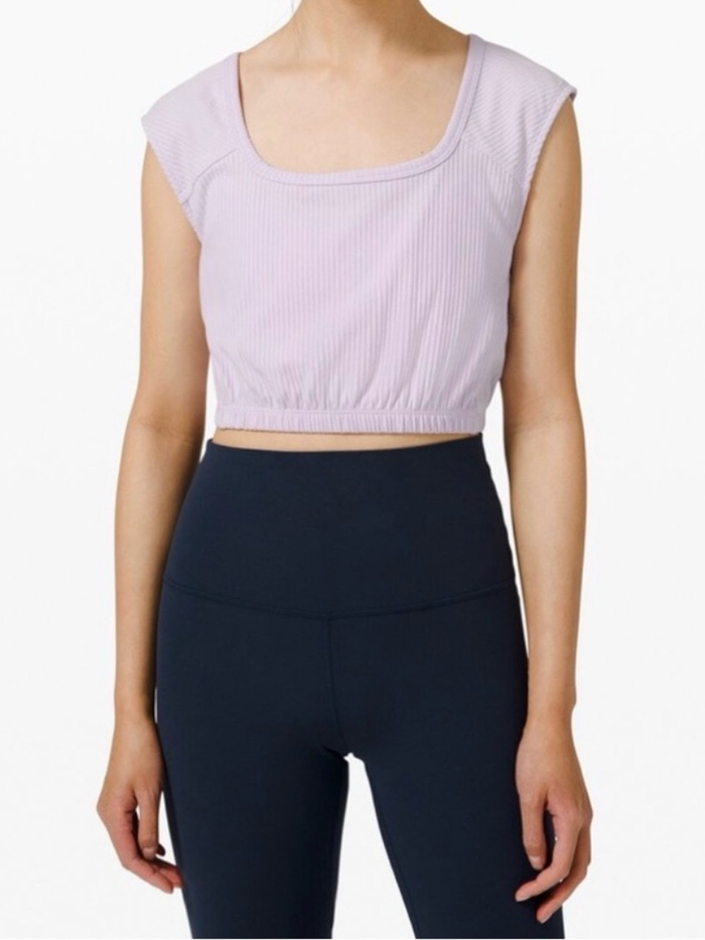 Lululemon LA Cap Sleeve Crop Tee ~ 4 ~ Lavender Dew - Picture 8 of 11